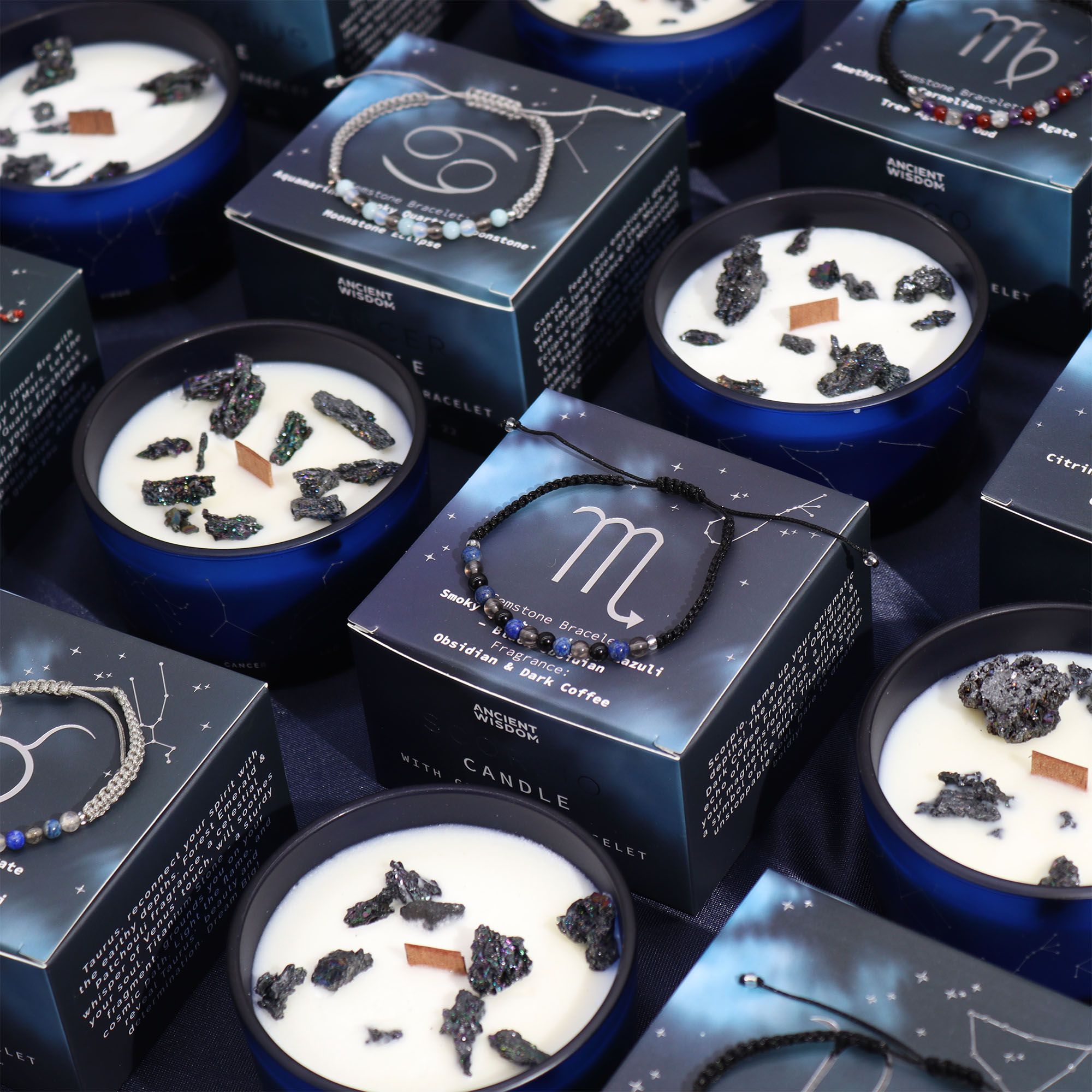 Candela Zodiacale con Cristalli e Bracciale di Gemme – Ariete - immagine 4