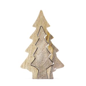 Perso nella foresta – Albero piccolo in un albero, decorazione in legno – 15x10 cm