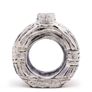 Vaso Rotondo a Forma di Donut - Cream 23cm