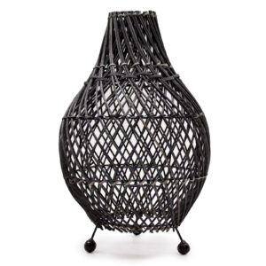 Lampada da Tavolo in Rattan – Nera