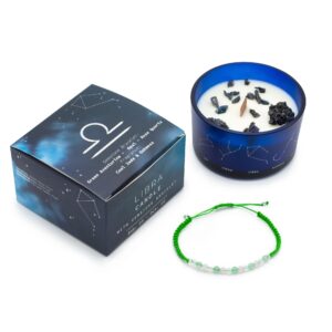 ChatGPT ha detto:  Candela di Cristallo Zodiacale con Bracciale in Gemme – Bilancia