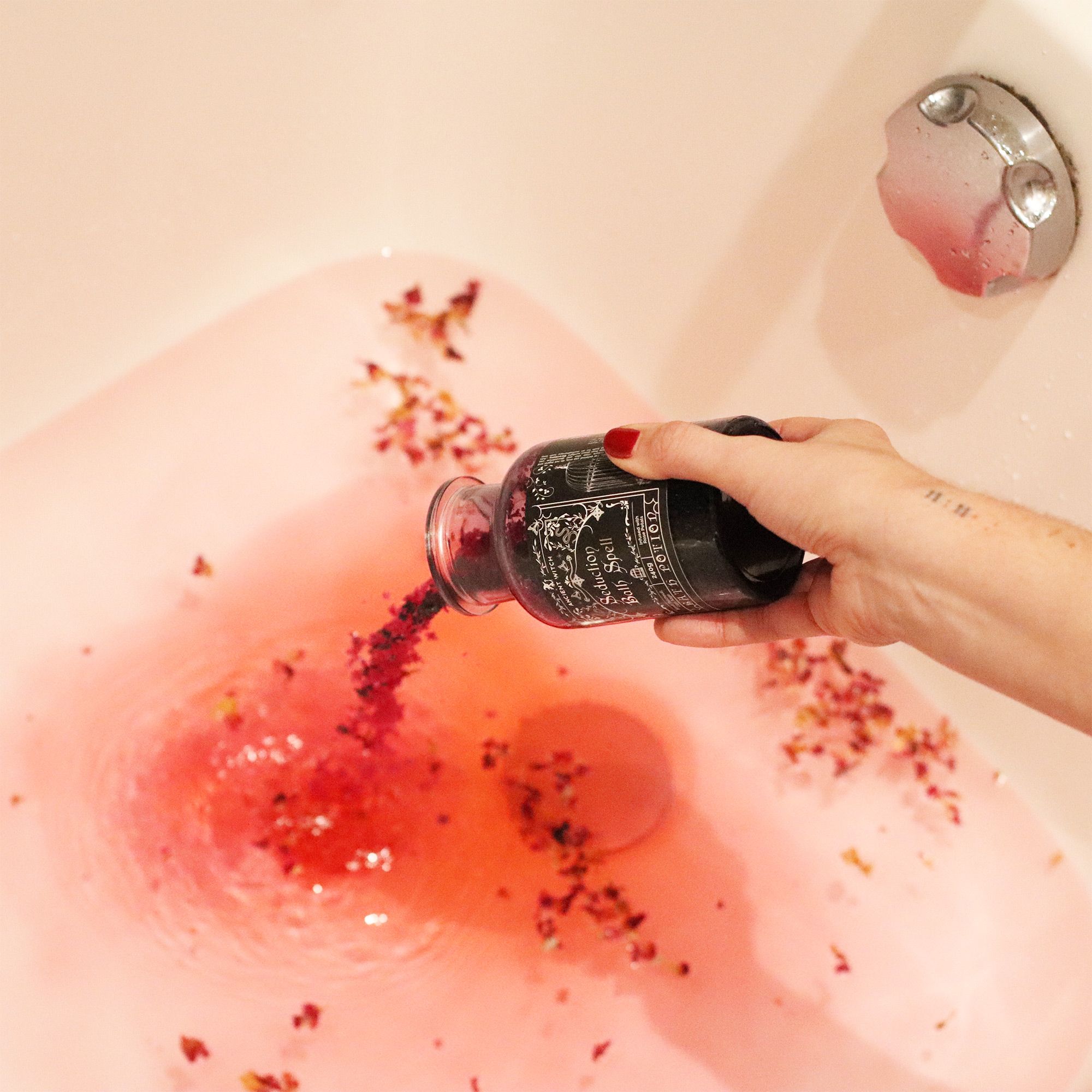 “Antica pozione da bagno incantesimo della strega & amuleto in cristallo di ametista – Seduzione” - immagine 7