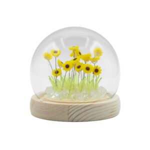 Cupola decorativa floreale luminosa con 20 girasoli - LED USB