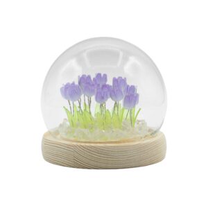 Cupola decorativa floreale luminosa con 20 tulipani - LED USB