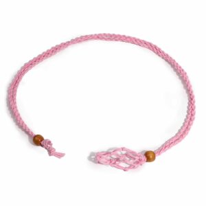 Cordino per pietre , cordino da 45 cm- - Rosa